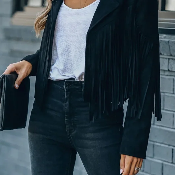 VICI Walford Cropped Fringe Jacket - Picture 8 of 8